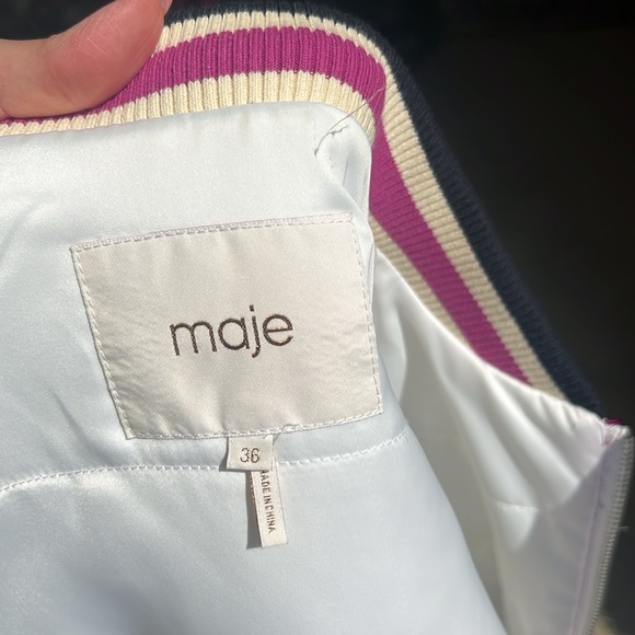 Maje Satin Bomber Jacket - Picture 14 of 14